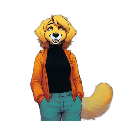 jacket, staff, animal, creature transparent PNG cut-out