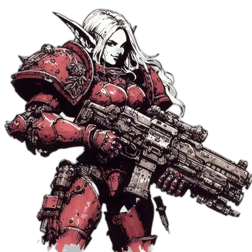 weapon, robot, concept art, comic book art transparent PNG cut-out