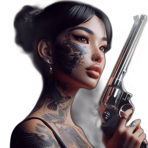 weapon, face, jewelry, animal transparent PNG cut-out