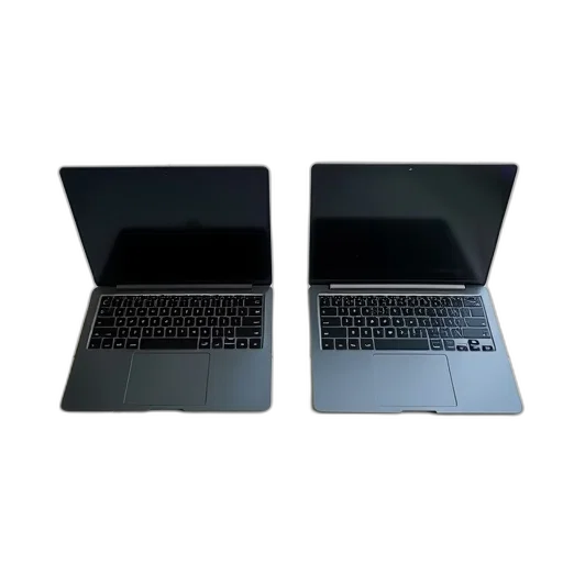 3d render, two, identical, black transparent PNG cut-out