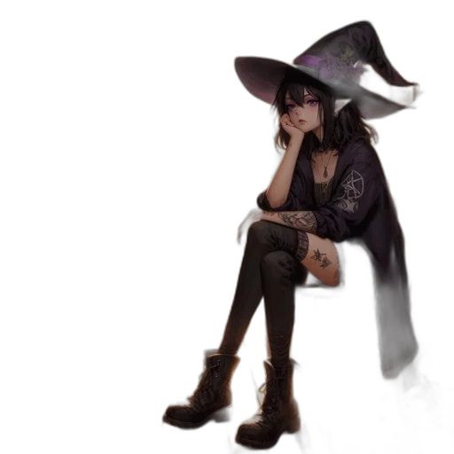 hat, staff, jacket, mask transparent PNG cut-out