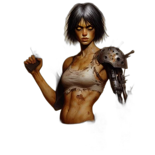 concept art, fantasy art, comic book art, photorealistic transparent PNG cut-out