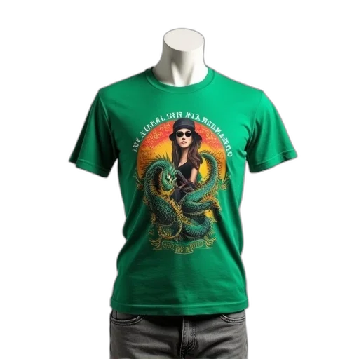 green, t-shirt, graphic, design transparent PNG cut-out