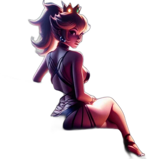 crown, dress, staff, concept art transparent PNG cut-out