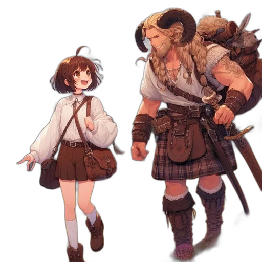 weapon, sword, jacket, staff transparent PNG cut-out
