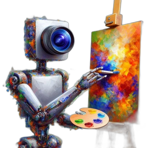 robot, oil painting, photorealistic, concept art transparent PNG cut-out
