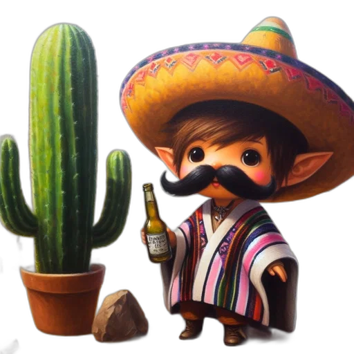 hat, staff, animal, concept art transparent PNG cut-out