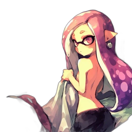 dress, creature, staff, weapon transparent PNG cut-out