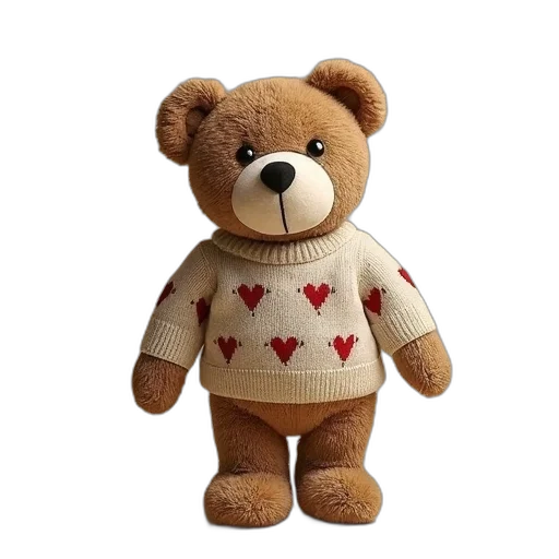 3d render, polo, bear, sweater transparent PNG cut-out