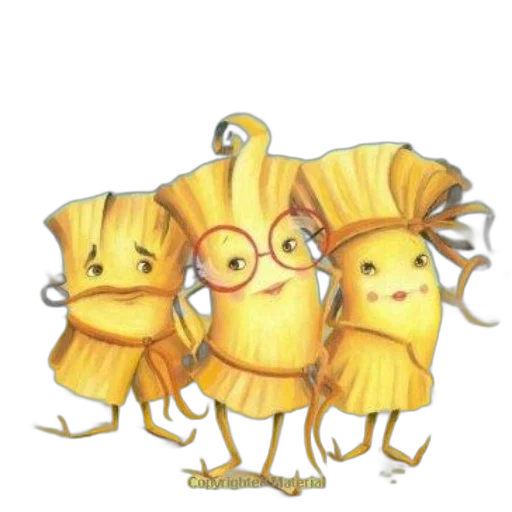concept art, golden, three, little transparent PNG cut-out