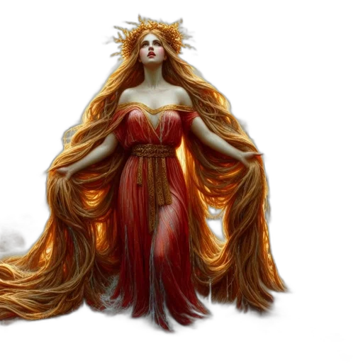 dress, hair, fantasy art, concept art transparent PNG cut-out