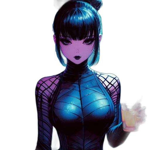 dress, robot, mask, comic book art transparent PNG cut-out