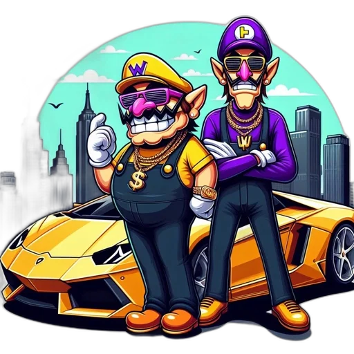 car, concept art, pixel art, cartoon transparent PNG cut-out