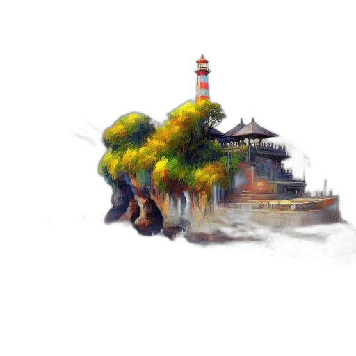 tree, building, dragon, crown transparent PNG cut-out