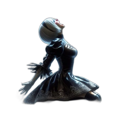 robot, dress, creature, crown transparent PNG cut-out