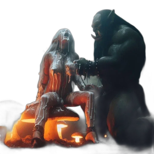 concept art, fantasy art, comic book art, 3d render transparent PNG cut-out