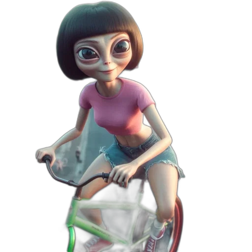 dress, robot, creature, staff transparent PNG cut-out
