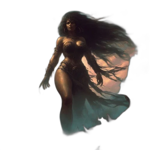 dress, concept art, fantasy art, comic book art transparent PNG cut-out