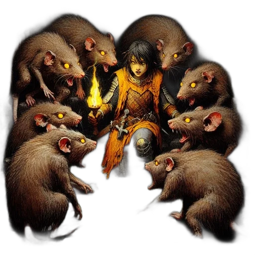 concept art, fantasy art, fire, medieval transparent PNG cut-out