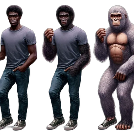 concept art, 3d render, three, figures transparent PNG cut-out