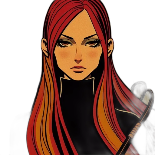 jewelry, staff, hair, comic book art transparent PNG cut-out