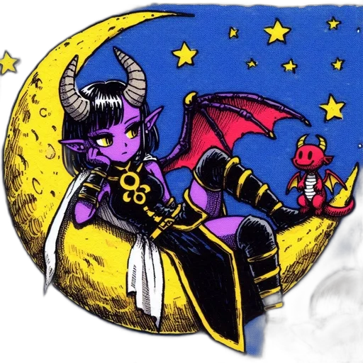 dragon, staff, comic book art, concept art transparent PNG cut-out