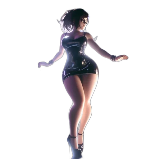 dress, robot, concept art, 3d render transparent PNG cut-out