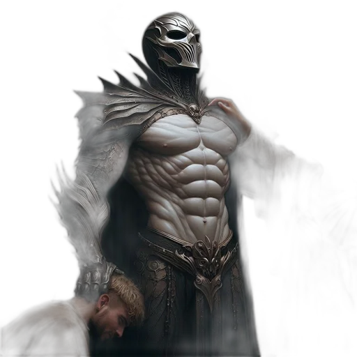 mask, concept art, comic book art, fantasy art transparent PNG cut-out