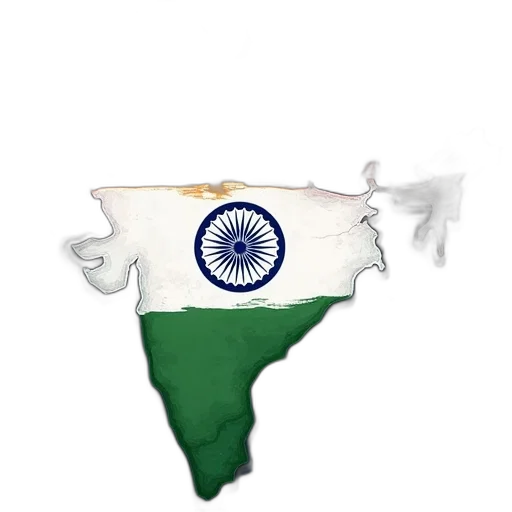 indian, flag, map transparent PNG cut-out