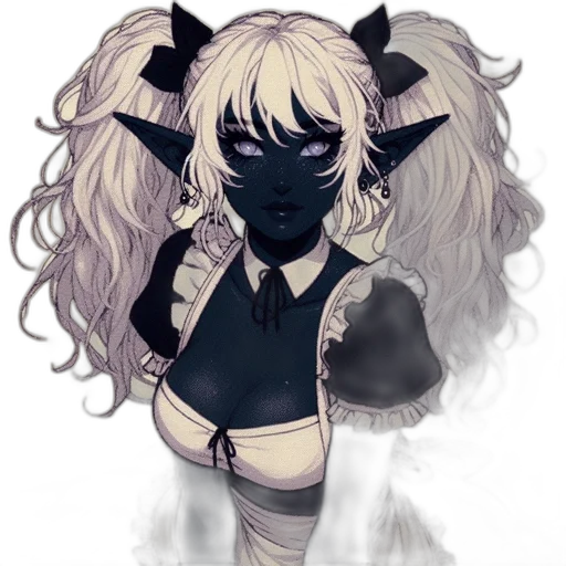 mask, staff, creature, fantasy art transparent PNG cut-out
