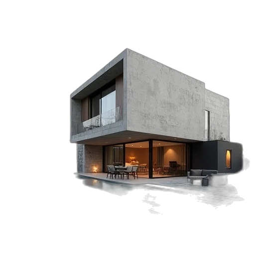 building, furniture, 3d render, photorealistic transparent PNG cut-out