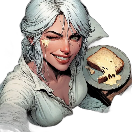 food, face, comic book art, concept art transparent PNG cut-out