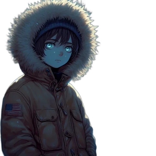 jacket, face, mask, creature transparent PNG cut-out