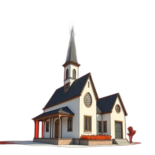 building, 3d render, concept art, photorealistic transparent PNG cut-out