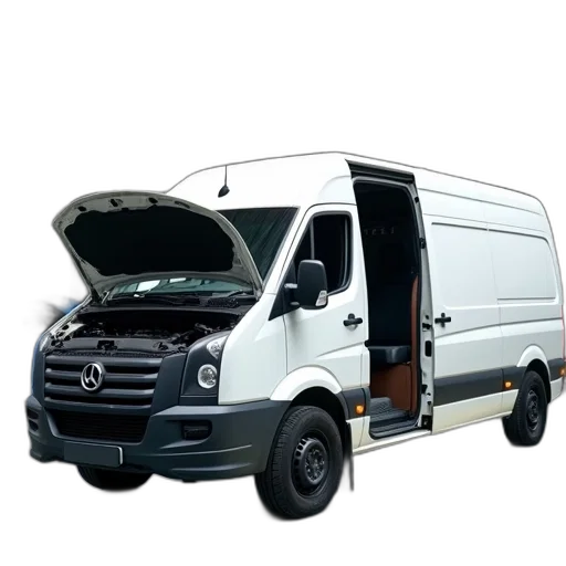 car, staff, 3d render, photorealistic transparent PNG cut-out