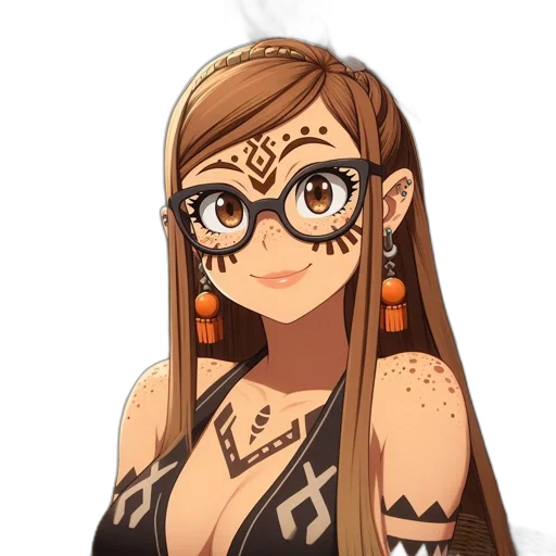 dress, staff, mask, jewelry transparent PNG cut-out