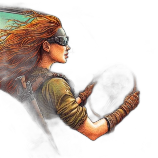 fantasy art, comic book art, concept art, watercolor transparent PNG cut-out