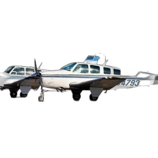 3d render, two, small, airplanes transparent PNG cut-out
