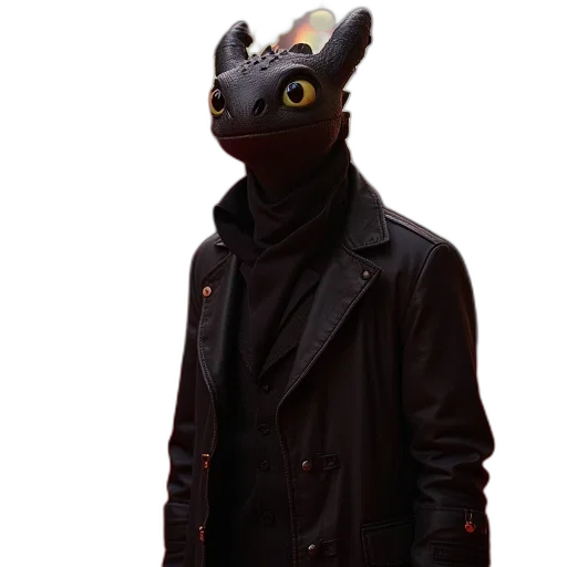 jacket, mask, dragon, animal transparent PNG cut-out