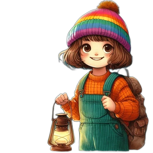 bottle, hat, jacket, face transparent PNG cut-out