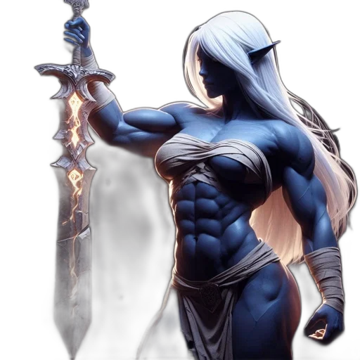 sword, weapon, staff, fantasy art transparent PNG cut-out