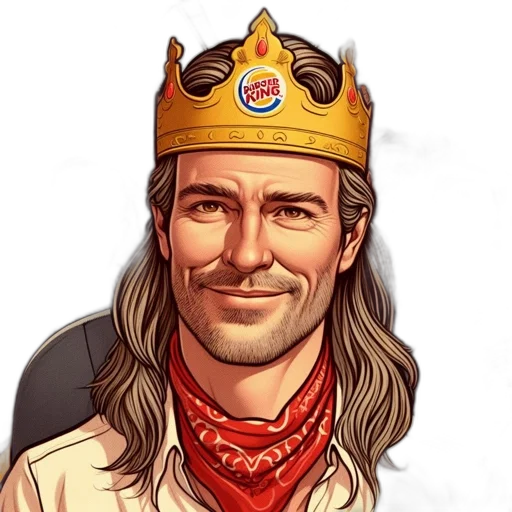 crown, staff, hat, face transparent PNG cut-out
