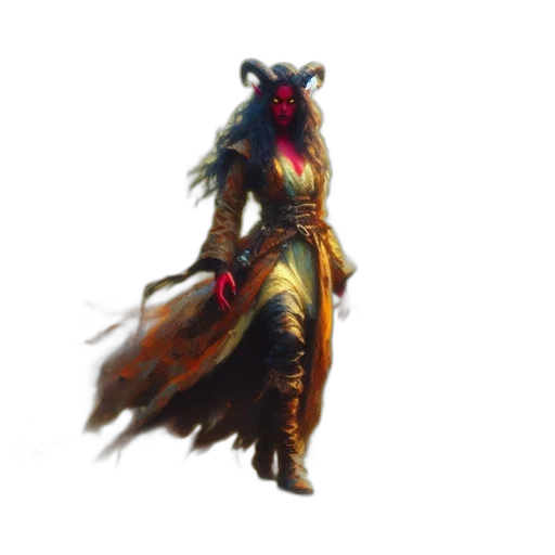 staff, dragon, creature, dress transparent PNG cut-out