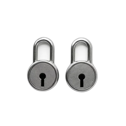 jewelry, two, identical, silver transparent PNG cut-out