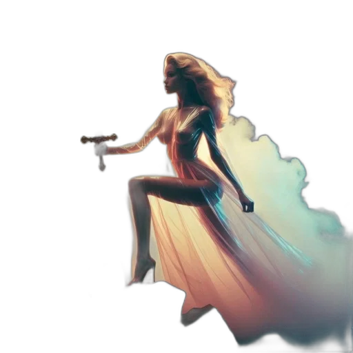 dress, staff, sword, weapon transparent PNG cut-out