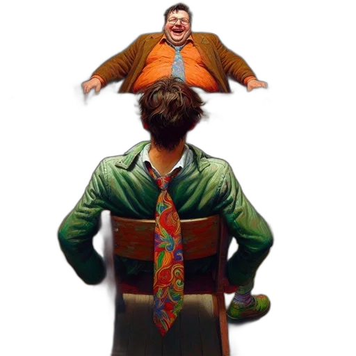 jacket, staff, umbrella, concept art transparent PNG cut-out