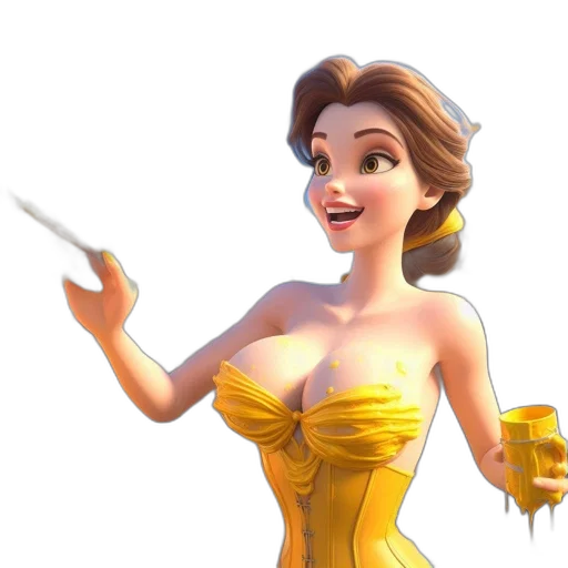 dress, staff, crown, jewelry transparent PNG cut-out