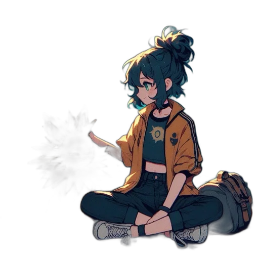 jacket, staff, weapon, dragon transparent PNG cut-out