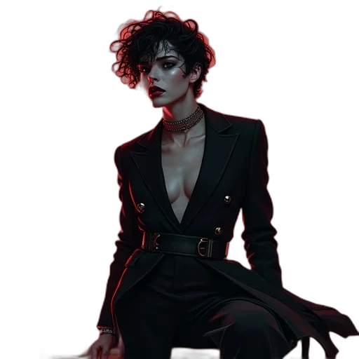 jacket, dress, staff, concept art transparent PNG cut-out