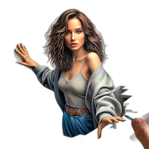 staff, hair, jewelry, weapon transparent PNG cut-out